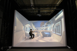 imseCAVE內的虛擬駕駛室